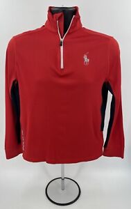 Polo RL Ralph Lauren 1/4 Zip Pullover Sweater Red Youth Boys Youth Large 14/16
