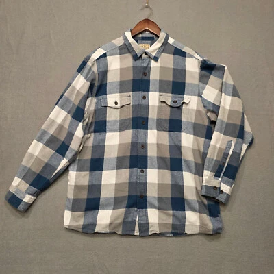 Red Head Mens Multicolored Plaid Long Sleeve Button Up Flannel Size Large - Image 1 of 4