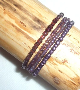 ★ Hágalo usted mismo ★ Juego de 4 pulseras ★ amatista ★ - Imagen 1 de 1