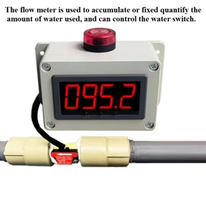 New Digital Water Flow Control Meter 1/2" Detector Intelligent Alarm Flow Sensor - Picture 1 of 10