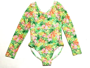 Art Class Girls L 10/12) Long Sleeve Multicolor One-Piece Rash Guard Swimsuit - Picture 1 of 9