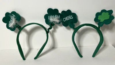 Divertida diadema día de San Patricio duende trébol diadema fieltro verde Foto 1 de 4