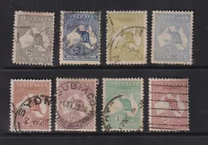 Australia - 8 from 1915 set, used, cat. $ 91.50 - Picture 1 of 1