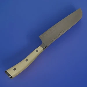 HTF Cream WUSTHOF CLASSIC IKON SOLINGEN GERMANY 7” HOLLOW EDGE SANTOKU Knife - Picture 1 of 24