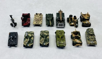 Micro Machines Military Lot of 13 Galoob 1987 Tanks Trucks Jeep Helicopter - Image 1 of 4