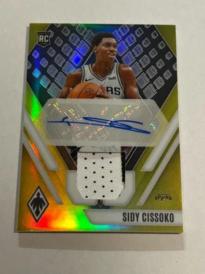 2023-24 Panini Phoenix Sidy Cissoko 8/35 Gold ROokie Patch Auto E1 - Image 1 of 2