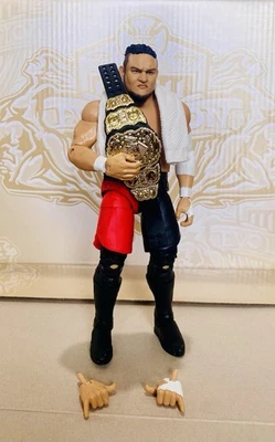 WWE AEW ROH Mattel Elite SAMOA JOE Figura de Lucha Título Cinturón Accesorio Lote Foto 1 de 4