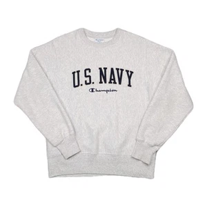 Vintage U.S NAVY Champion Reverse Weave Military Crewneck Sweatshirt Mens Small - Picture 1 of 10