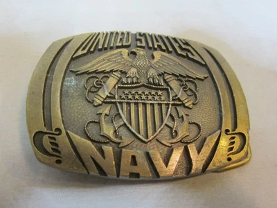 LATÓN ESTADOS UNIDOS NAVY HEBILLA CINTURÓN INDIANA METAL CRAFT 1980 Foto 1 de 3