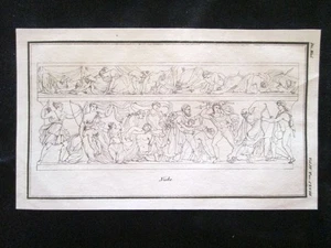 Figlie di Niobe, Diana Incisione all'acquaforte del 1820 Mitologia Pozzoli - Picture 1 of 1