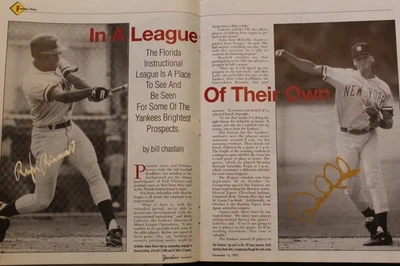 DEREK JETER SIGNED NOV 1993 NEW YORK YANKEES OFFICIAL MAGAZINE AUTO JSA FULL LOA - Image 1 of 4