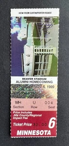 1999 NCAA Football Minnesota vs Penn State Nittany Lions Ticket Stub 11/6/99 - Picture 1 of 3
