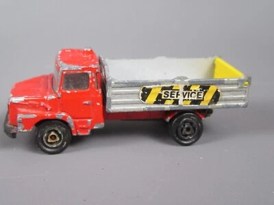 B583 Vintage 1976 Majorette 252 Francia Scania Ls 140 Camion Dump Rosso 1:100 - Immagine 1 di 4