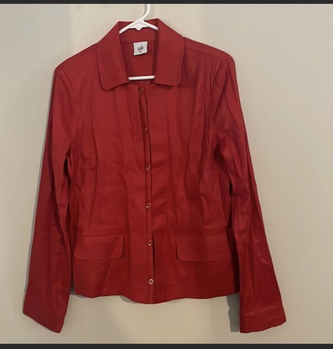 Giacca media Cabi rossa San Valentino lino rayon spandex