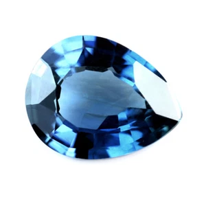 Certified Natural Unheated Blue Sapphire 0.64ct VVS Clarity Madagascar Pear - Picture 1 of 3