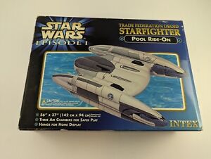 Star Wars Episode 1 Trade Federation Droid Star fighter Pool Ride On IOB