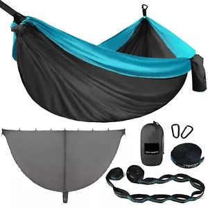 Double Person Hammock with Tree Straps and Bug Net for Outdoor Camping Hammock - Picture 1 of 5