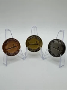 Golf Ball Markers Ballyowen Golf Club Bronze Silver Gold Collectible Ball Marker - Picture 1 of 9