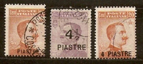 ITALY OFFICES IN TURKISH EMPIRE  LOT  Sc 23 30 50 USED FVF See DESCRIPTION SCAN  - Image 1 of 1