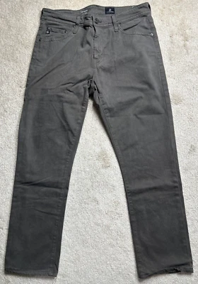 Pantalones de mezclilla AG Adriano Goldschmied para hombre talla 33x34 verde The Everett ajustados rectos ¡EXCELENTE ESTADO USADOS! Foto 1 de 4