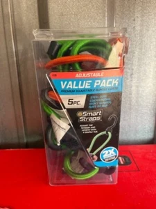SmartStraps 5-Pc. Super Strong Bungees cords. Overmded steel core hooks - Picture 1 of 3