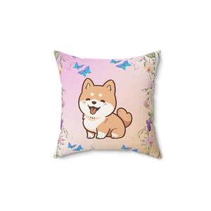 Shiba Inu Floral Dekokissen - Bild 1 von 10
