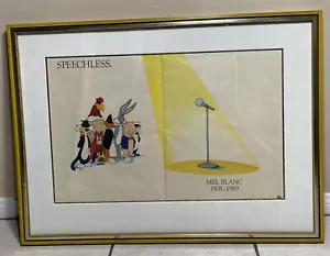 Mel Blanc SPEECHLESS Framed Print Art Warner Bros Looney Tunes 1908-1989-20”x27” - Picture 1 of 11