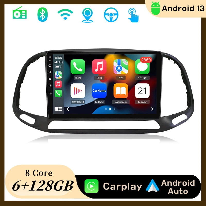 Android 13 Autoradio Carplay GPS Navi WIFI DAB 6+128GB Für Fiat Doblo 2015-2019 - Bild 1 von 4