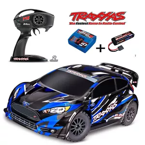 Traxxas Ford Fiesta ST Rally Brushless BL-2s - Blue + 5000 Lipo Akku + 4A Lader - Bild 1 von 7