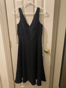 Jones New York women’s black silk crêpe party dress Size 8 - Picture 1 of 5