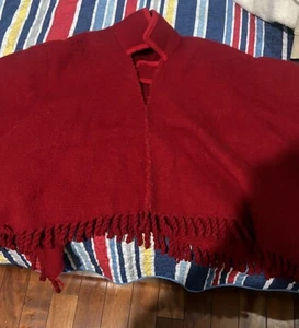 100% BABY ALPACA Wool Poncho ONESIZE Handmade in Ecuador - Picture 1 of 3