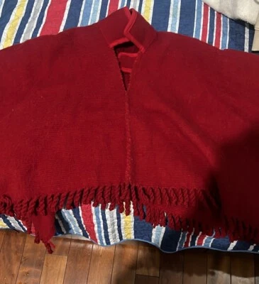 100% BABY ALPACA Wool Poncho ONESIZE Handmade in Ecuador - Image 1 of 3