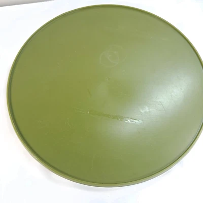 Rubbermaid Avocado Green Plastic Lazy Susan 2525 13 1970's 10.5" retro 70s - Image 1 of 4