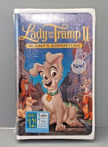 Lady and the Tramp II: Scamps Adventure (VHS, 2001) Hype Stickers New - Imagen 1 de 3