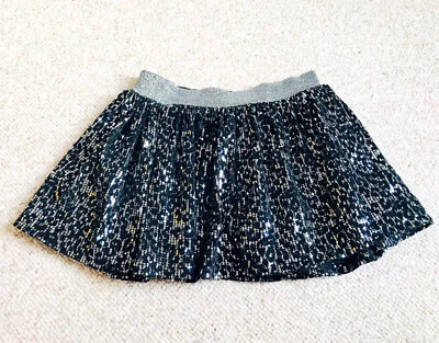 Falda Justice Negra Lentejuelas Brillantes Niñas 8 Fiesta Foto 1 de 4