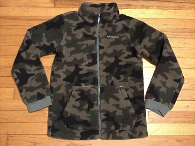Columbia Full Zip Camouflage Sherpa/Fleece Jacket Youth XL 18-20 - Image 1 of 4
