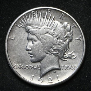 1921 Peace Silver Dollar VF Cleaned (cn15100) - Picture 1 of 2