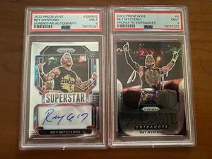 2022 PRIZM WWE REY MYSTERIO AUTO + INGRESSI PIZMATIC PSA 9 - Foto 1 di 1