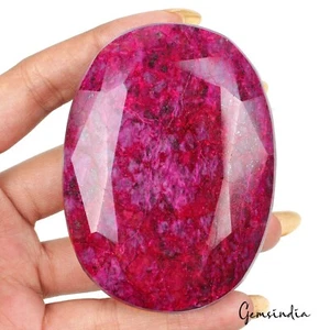 1500 Ct Natural Red Ruby Oval Faceted Earth Mined Loose Gemstone From Madagascar - Picture 1 of 6