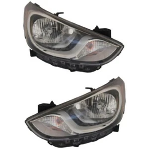 Headlight Assembly Set For 2012-2014 Hyundai Accent, w/bulb(s) CAPA - Picture 1 of 12