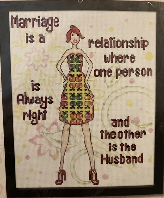 Kit de punto de cruz #2835M Rare Design Works "Marriage Is..." Foto 1 de 3