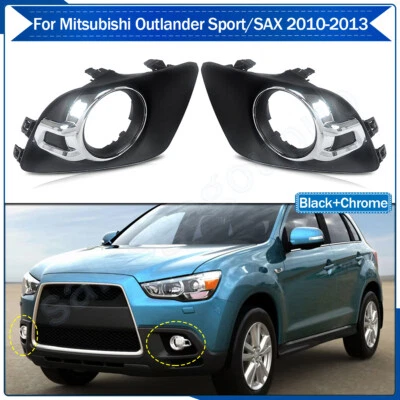2X Front Bumper Fog Light Cover For Mitsubishi Outlander Sport ASX RVR 2010-2012 Foto 1 de 4