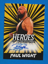 2023 Leaf Heroes Of Wrestling PAUL WIGHT "BIG SHOW " AUTOGRAPH YELLOW SP #BA-PW1