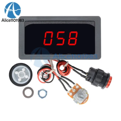 DC 12V 24V 6-30V CCM5D Max 8A PWM Motor Speed Controller Digital Display +Switch - Image 1 of 4