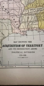 Drei antike Lexikon Karten. Zwei USA Erwerb von Territoriumskarten. 1 Maine - Bild 1 von 4