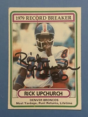 RICK UPCHURCH Signed 1980 Topps #5 Broncos Minnesota Gophers Autograph Auto - Image 1 of 2