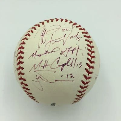 Incrível 2003 Justin Verlander Dustin Pedroia College Team assinado beisebol JSA - Imagem 1 de 4