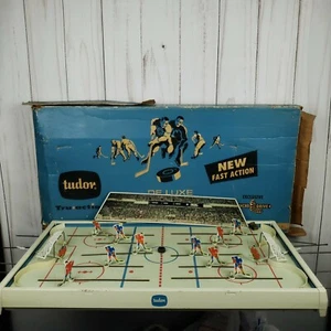 60's Vintage Tudor Deluxe Hockey Table Top Game 710 W/ Original Box - Picture 1 of 12