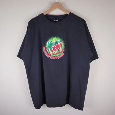 Vintage Mountain Dew Tour Spanish Shirt Black XL 24.5x28.5 - Image 1 of 4