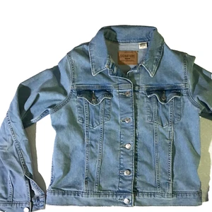 Levi's Denim Trucker Giacca Donna Taglia Large Blu Jeans Outdoor Casual Firma - Foto 1 di 13